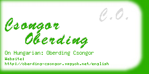 csongor oberding business card